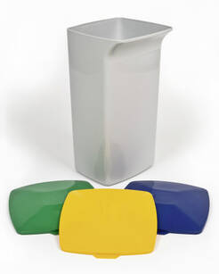 Kolorowa pokrywa do prostokątnego  pojemnika na odpady 40l,  prostokątna, 1 szt.