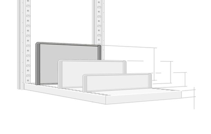Przegroda wolnostojąca do regału G 600 mm, W 275 mm