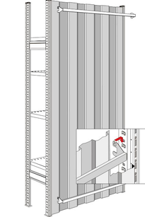 Ściana tylna do modułu o szerokości 1282 mm, W 2490 mm