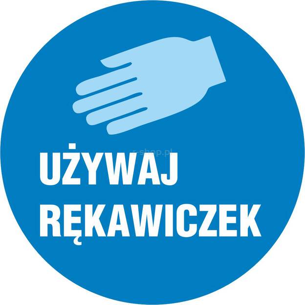 Znaki podłogowe używaj rękawiczek, 3 szt.