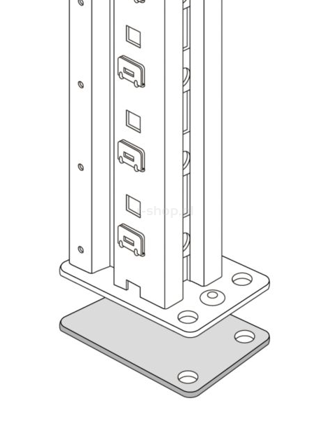 Regał R 3000, podkładka pod stopkę