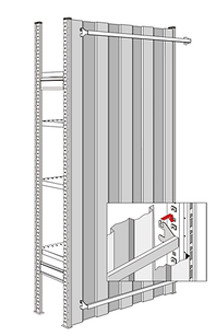 Ściana tylna pełna,ocynkowana, do modułu 994 mm, W 2278 mm