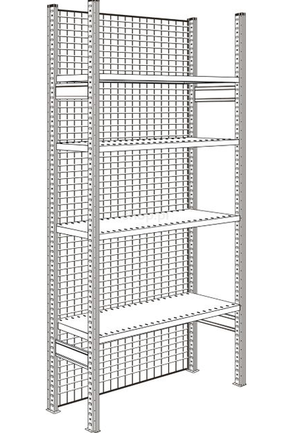 Ściana tylna siatkowa, lakierowana, do modułu 994 mm, W 2278 mm