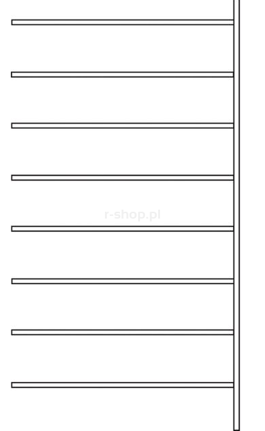 Regał R 3000, moduł dostawiany, półki lakierowane