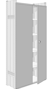 Drzwi dwuskrzydłowe do modułu o szerokości 994 mm